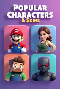 Popular skins and characters of Lulubox Pro APK